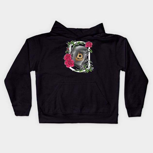 Reaper from FF14 Job Crystal with Flowers T-Shirt Kids Hoodie by SamInJapan